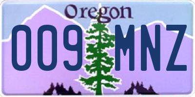 OR license plate 009MNZ