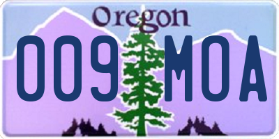 OR license plate 009MOA