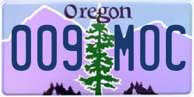 OR license plate 009MOC