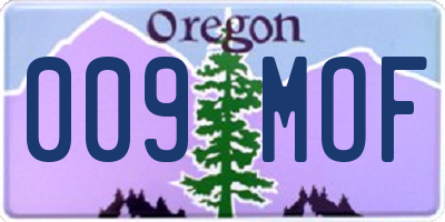 OR license plate 009MOF