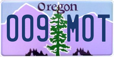 OR license plate 009MOT
