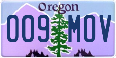 OR license plate 009MOV