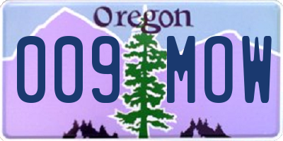OR license plate 009MOW
