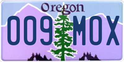 OR license plate 009MOX