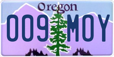 OR license plate 009MOY