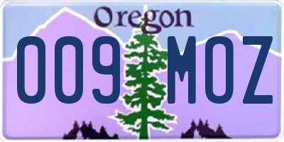 OR license plate 009MOZ