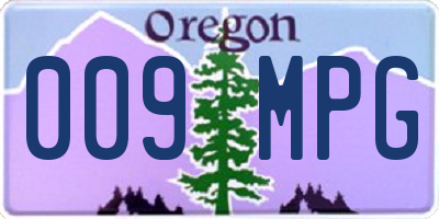 OR license plate 009MPG