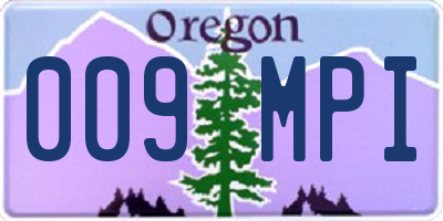 OR license plate 009MPI