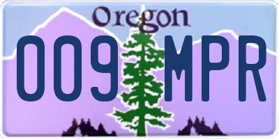 OR license plate 009MPR