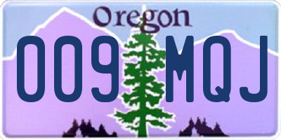 OR license plate 009MQJ