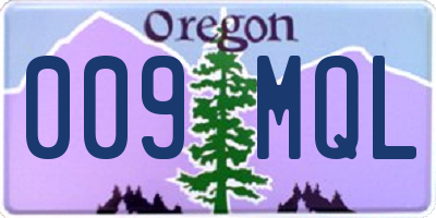 OR license plate 009MQL