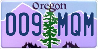 OR license plate 009MQM