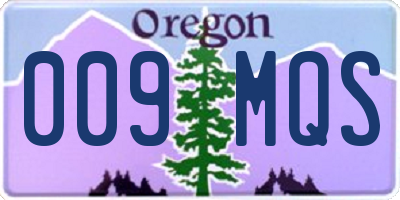 OR license plate 009MQS