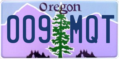 OR license plate 009MQT