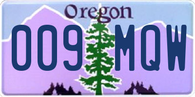OR license plate 009MQW