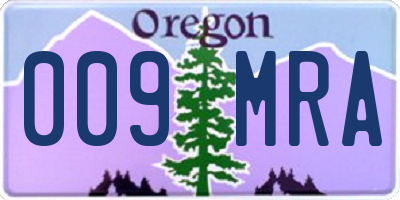 OR license plate 009MRA
