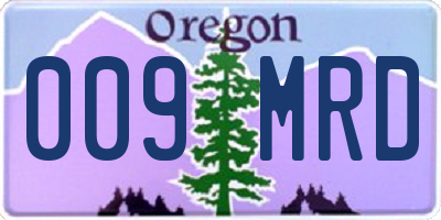 OR license plate 009MRD