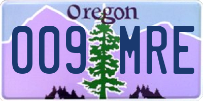 OR license plate 009MRE