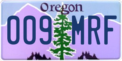 OR license plate 009MRF