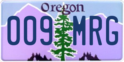 OR license plate 009MRG