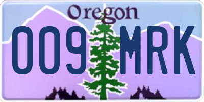 OR license plate 009MRK