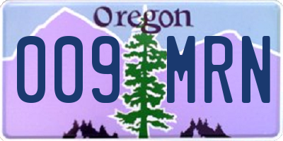 OR license plate 009MRN