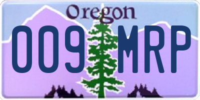 OR license plate 009MRP