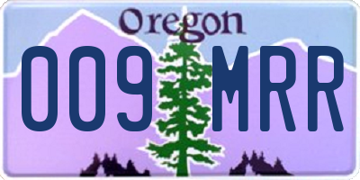 OR license plate 009MRR
