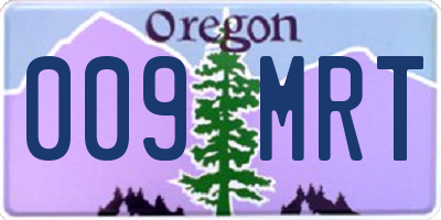 OR license plate 009MRT