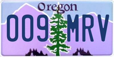 OR license plate 009MRV