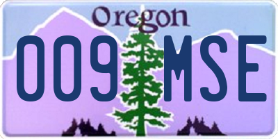 OR license plate 009MSE
