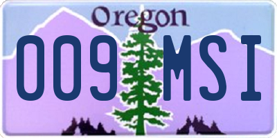 OR license plate 009MSI