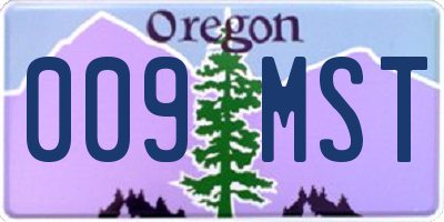 OR license plate 009MST