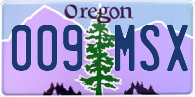 OR license plate 009MSX