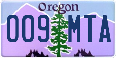 OR license plate 009MTA