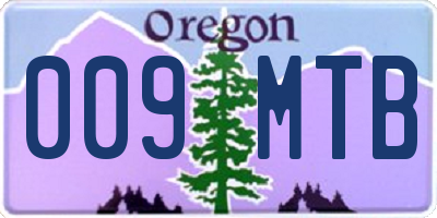 OR license plate 009MTB