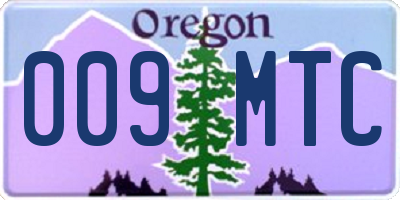 OR license plate 009MTC