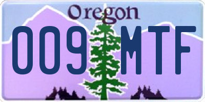 OR license plate 009MTF
