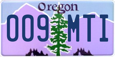 OR license plate 009MTI