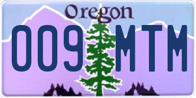 OR license plate 009MTM