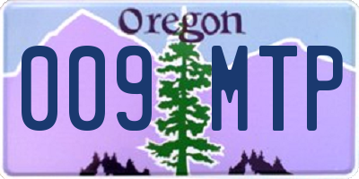 OR license plate 009MTP