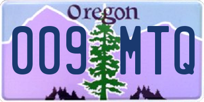 OR license plate 009MTQ