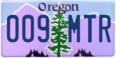 OR license plate 009MTR