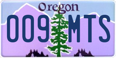 OR license plate 009MTS
