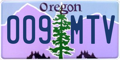OR license plate 009MTV