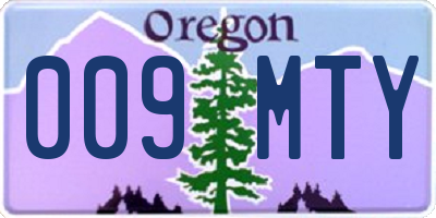OR license plate 009MTY