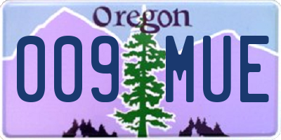 OR license plate 009MUE