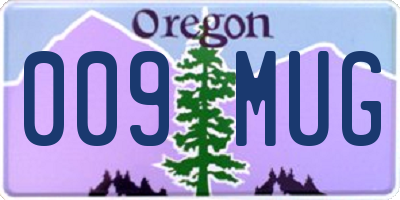 OR license plate 009MUG
