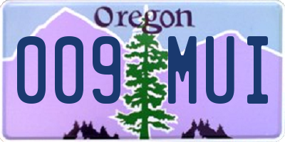 OR license plate 009MUI