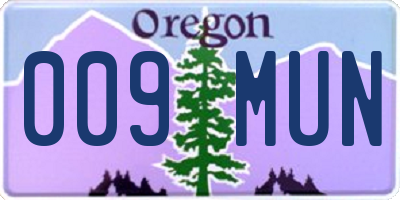 OR license plate 009MUN